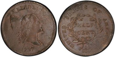 1797 1/2C C-1, 1 Above 1 MS62BN