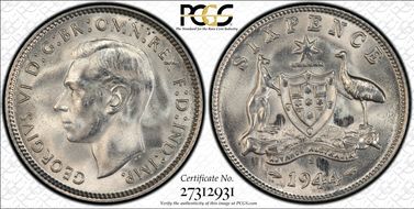 1944-S 6D MS66