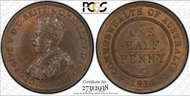 1911 1/2D MS63BN