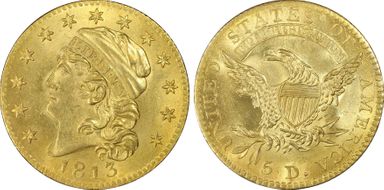 1813 $5 MS64