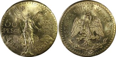 1931 50 Peso KM-481  Au MS65