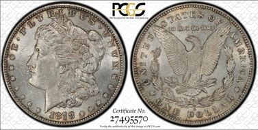 1878-S $1 VAM 57, Long Arrow Shaft MS62