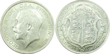 1915 1/2 Cr S-4011 AU55