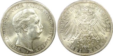 1908-A 3 Mk J-103 MS64+ 