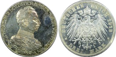 1913-A 3 Mk 25th Year J-112 PR64CAM