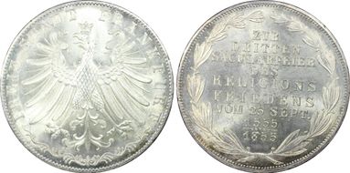 1855 2 Gul Religious Peace KM-353  Ag MS66