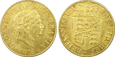 1818 1/2 Sov S-3786 MS63