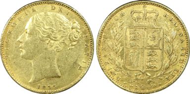 1855 Sov S-3852D WW Incuse AU55