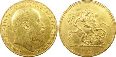 1902 £5 S-3966 Matte PR58