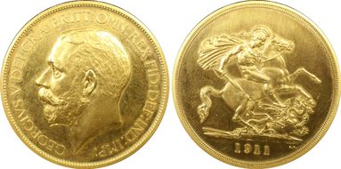 1911 £5 S-3994 WR-414 PR64