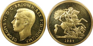 1937 £5 S-4074 PR64CAM