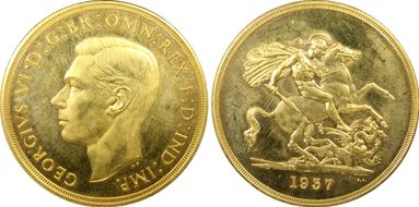 1937 £5 S-4074 PR63CAM