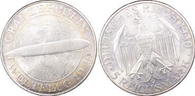 1930-A 5 Mk J-343 Zeppelin Ag MS64