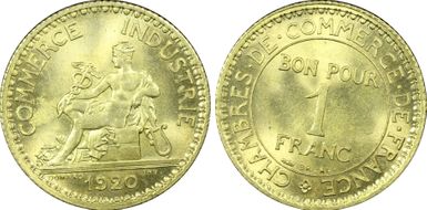 1920 1 Fr Gad-468 Commerce F-218 MS65
