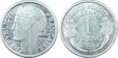 1945-C 1 Fr Gad-473a F-221 MS63