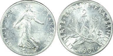 1901 2 Fr Gad-532 F-266 MS63