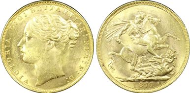 1871 Sov S-3856 St. George Lg BP MS63