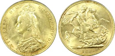 1888 Sov S-3866B DISH L9 2nd Obverse MS63