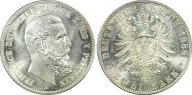 1888-A 2 Mk J-98 Friedrich MS65+