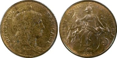 1909 5C Gad-165 F-119 MS64BN