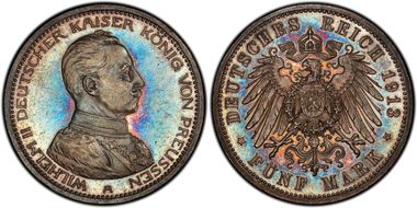 1913-A 5 Mk J-114 PR63DCAM