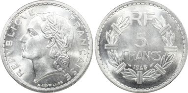 1948 5 Fr Gad-766a 9 ouvert MS64