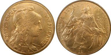 1921 10C Gad-277 F-136 MS65RD