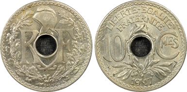 1917 10C Gad-286 F-138 MS67