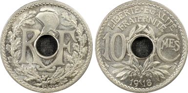 1918 10C Gad-286 F-138 MS67