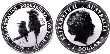 1999-P100 $1 Kookaburra Ag MS69