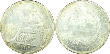 1908-A Piastre Lec-291 MS63
