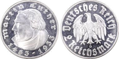 1933-D 2 Mk Luther J-352 PR67DCAM