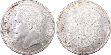 1868-BB 5 Fr Gad-739 F-331 AU55