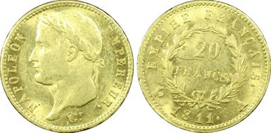 1811-A 20 Fr Gad-1025 F-516 MS62