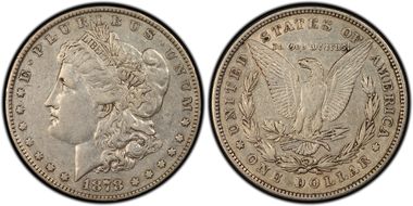 1878 8TF $1 VAM 14.5, Open Nostril VF35