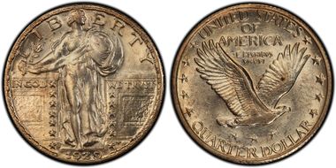 1929-S 25C Obv Die Clash, FS-401 MS62