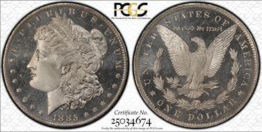 1885-O $1 MS65DMPL