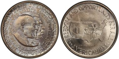1954 50C Washington-Carver MS66