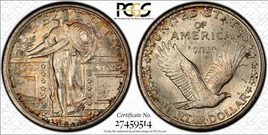 1917-D 25C Type 1 MS63FH