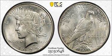 1925-S $1 MS64