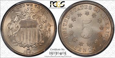 1882 5C MS66