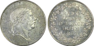 1813 10D Tkn S-6618 KM-Tn5 Ag Bank Token MS64+