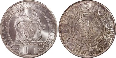 1966 MW 100 Zl Millennium Y-57 Ag MS67