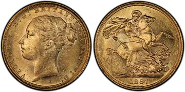 1887-S Sov S-3858E St. George AU58