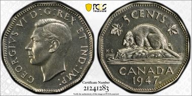 1947 5C Maple Leaf SP66