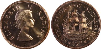 1957 1/2D PR65RD