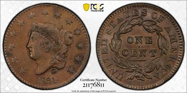 1831 1C N-3 MS63BN