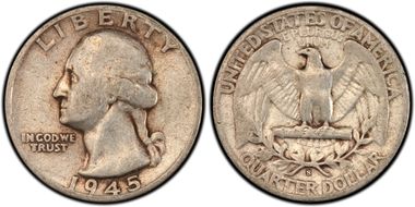 1945-S 25C DDO FS-102 VF25