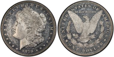 1878 7/8TF $1 VAM 31 Lines Thru Leg Weak 7/0 MS63PL