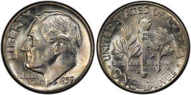 1959-D/D 10C RPM, FS-504 MS64FB